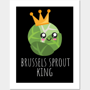 Brussels Sprout King Kawaii Posters and Art